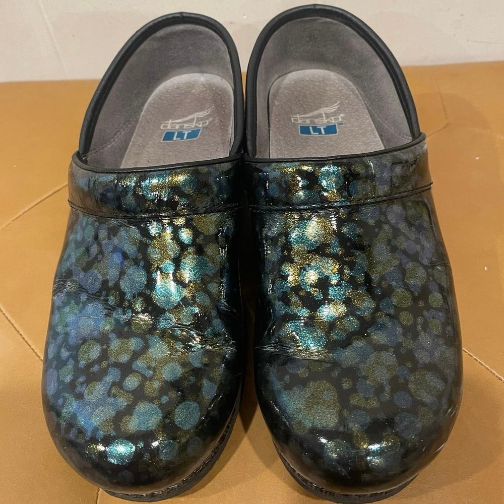 DANSKO‎ Clogs LT Pro Metallic Closed Back Patent Leather Comfort Work Size 39 - Picture 2 of 7